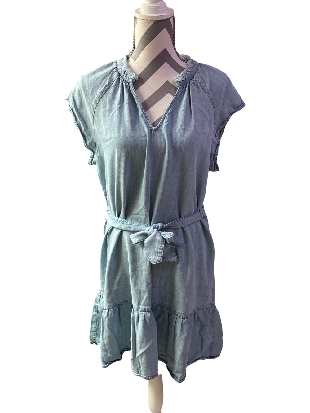 Cloth and Stone x Anthropologie Ruffle Trim Tie-Waist Dress
